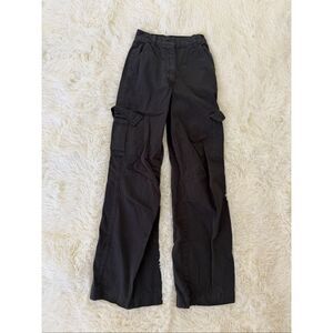 Top shop black cargo pants size 0